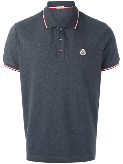 Shop Moncler Short Sleeve Polo Shirt