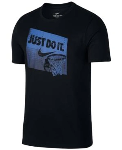 Shop Nike Men's Dri-fit Just Do It T-shirt In Black
