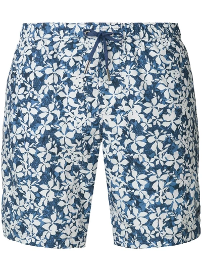 Shop Fendi Floral Print Swim Shorts