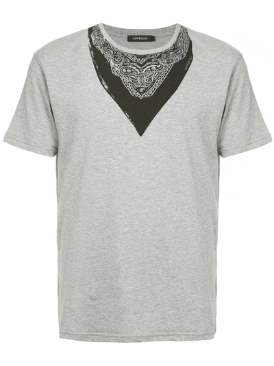 Shop Loveless Bandana Print T-shirt - Grey