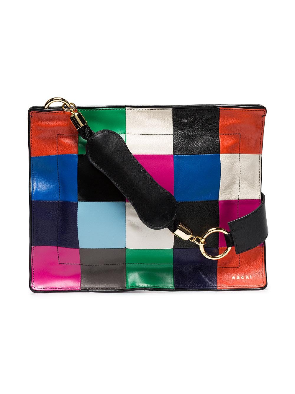 multi coloured leather patchwork bags