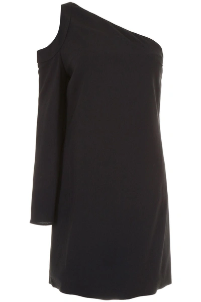 Shop Lanvin One-shoulder Dress In Black (black)
