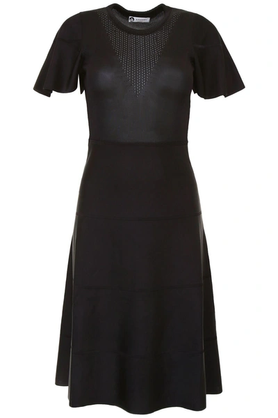 Shop Lanvin Viscose Knit Dress In Black (black)