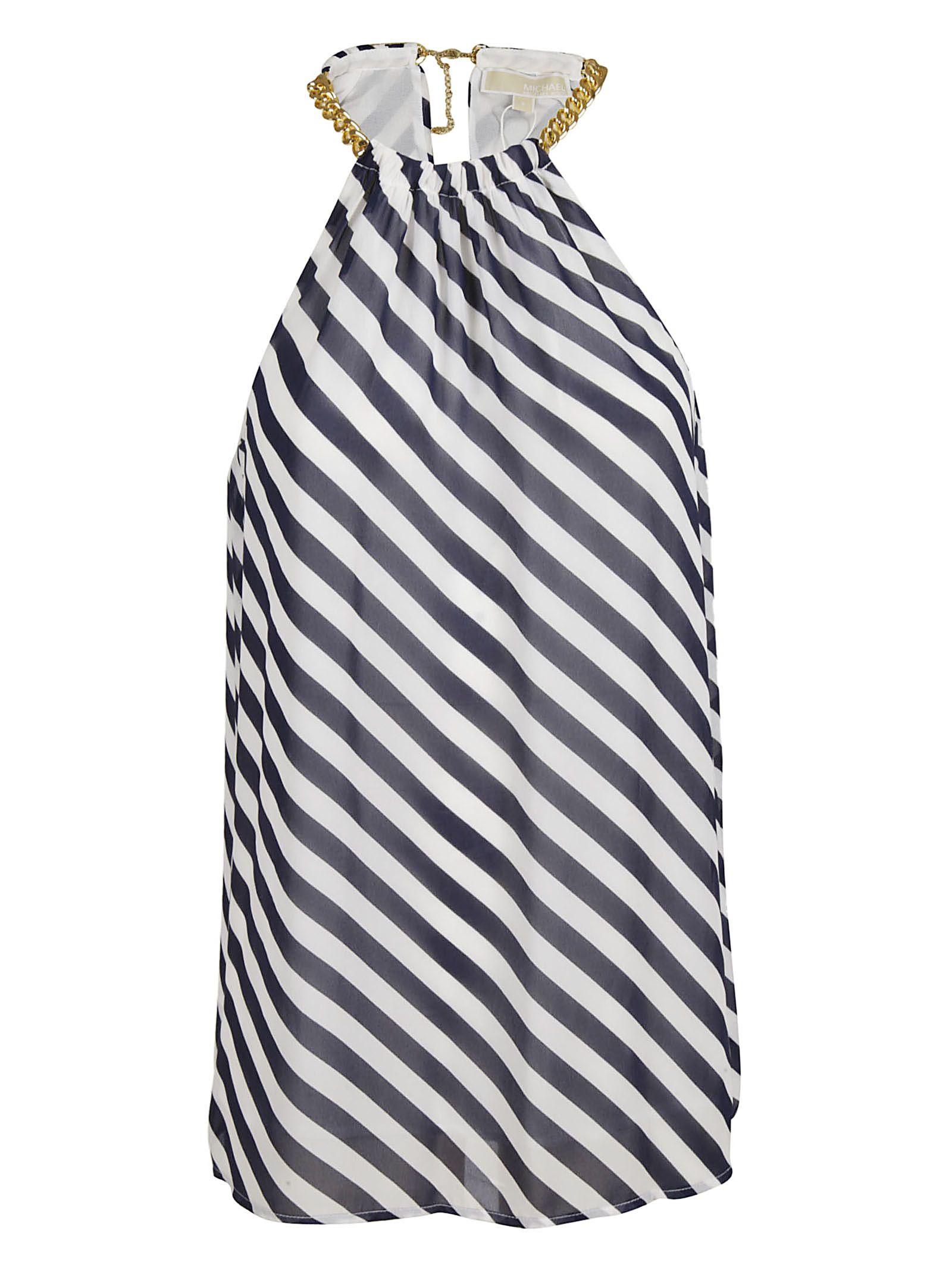 michael kors black and white striped dress