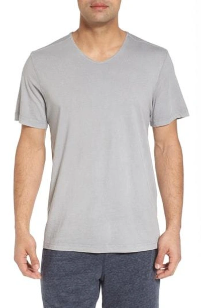 Shop Daniel Buchler Peruvian Pima Cotton V-neck T-shirt In Grey