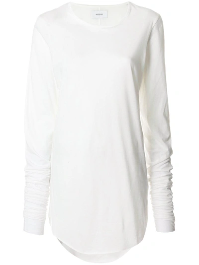 Shop Roggykei Longline Knitted Top - White
