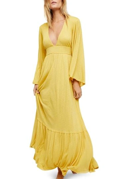 Shop Free People Moon Walking Maxi Dress In Yellow