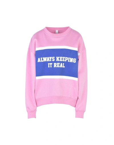 Shop Mbym Sweatshirts In Pink