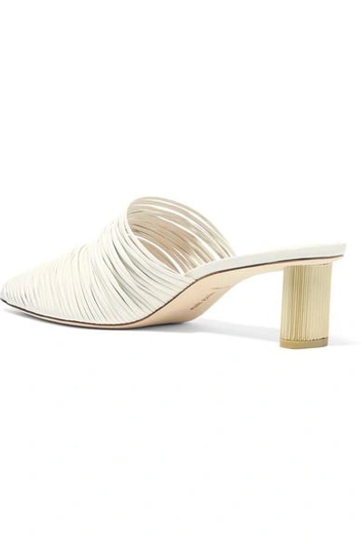 Shop Cult Gaia Sage Leather Mules In White