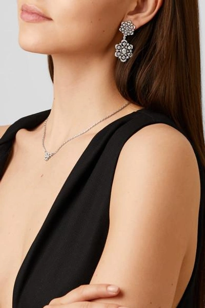Shop Buccellati 18-karat White Gold Diamond Earring And Necklace Set
