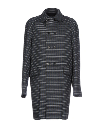 Shop Msgm Overcoats In Lead