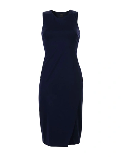 Shop Pinko Knee-length Dress In Dark Blue