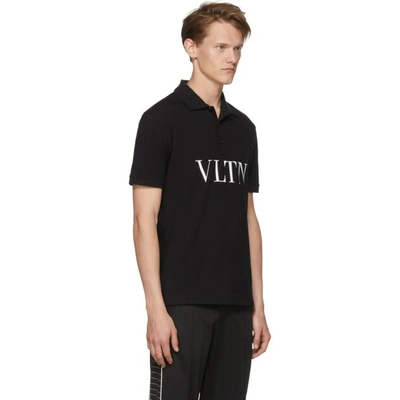 Shop Valentino Black Vltn Polo In 0no Black