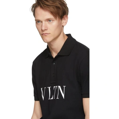 Shop Valentino Black Vltn Polo In 0no Black