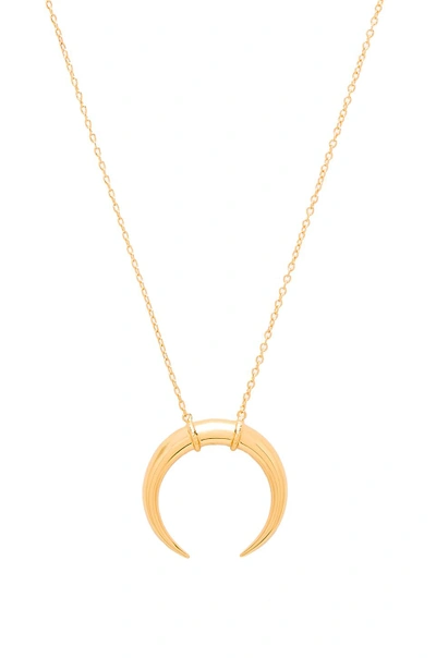 Shop Gorjana Cayne Crescent Pendant Necklace In Gold