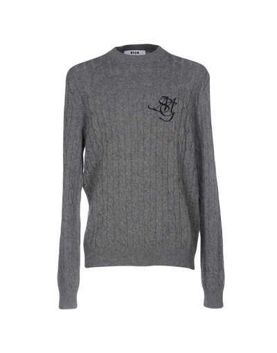 Shop Msgm Sweater In Grey