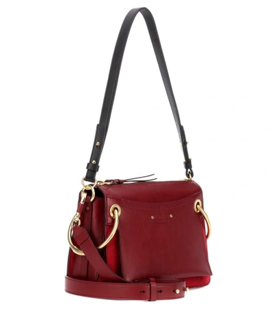 Shop Chloé Small Roy Shoulder Bag In Red