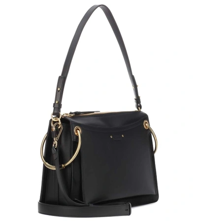 Shop Chloé Medium Roy Leather Shoulder Bag In Black