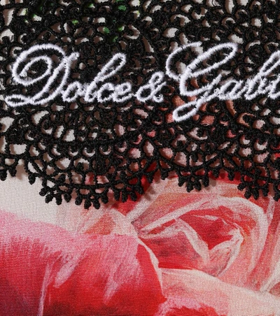 Shop Dolce & Gabbana Floral-printed Crêpe De Chine Top In Multicoloured