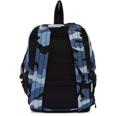 Shop Valentino Blue  Garavani New Camo Backpack In Nul Blue