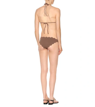 Shop Marysia Broadway Bikini Top In Brown
