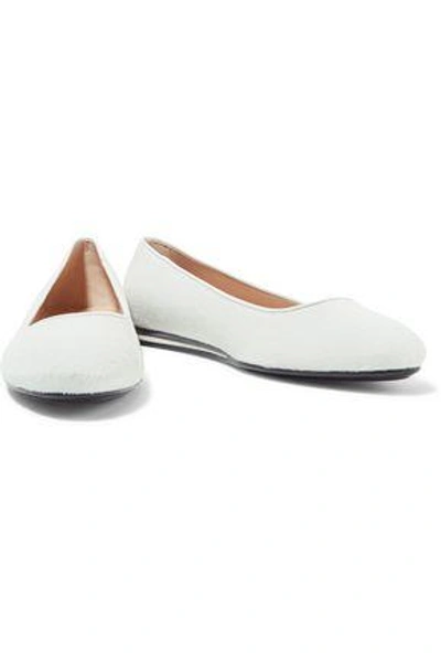 Tod's Calf-hair Ballet Flats In White