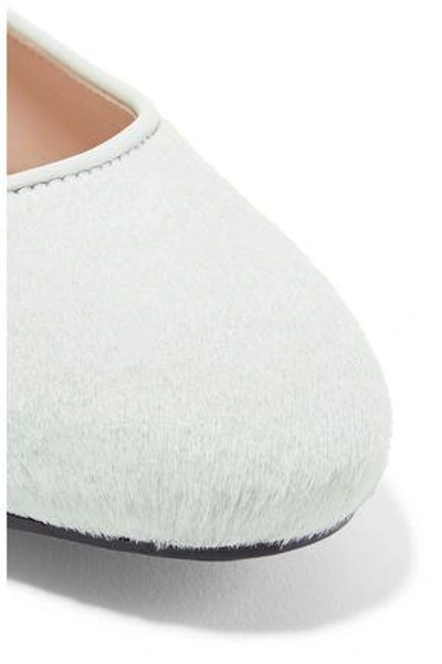 Tod's Calf-hair Ballet Flats In White