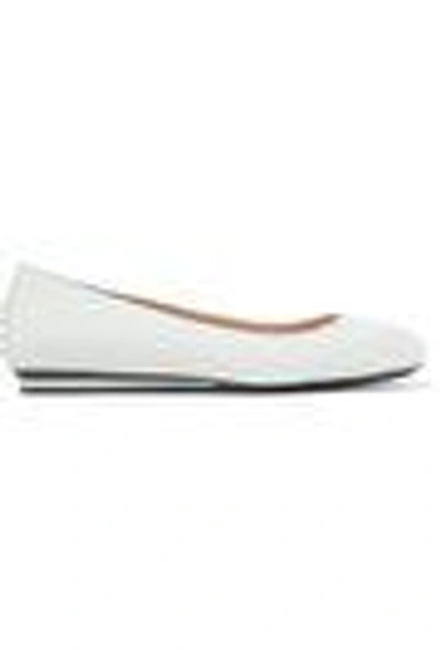 Tod's Calf-hair Ballet Flats In White