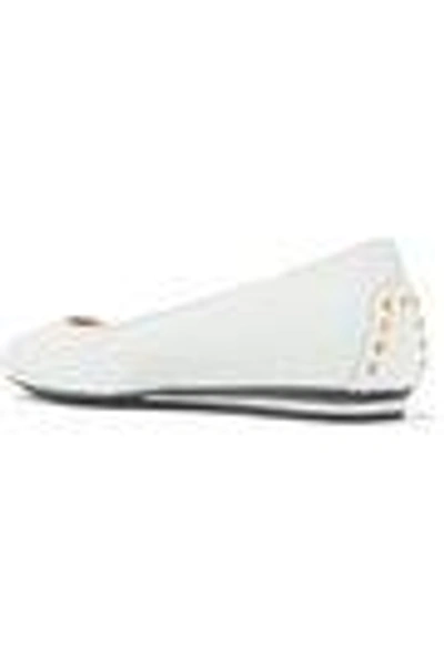 Tod's Calf-hair Ballet Flats In White
