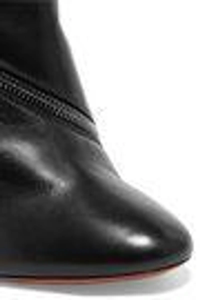 Shop Alaïa Woman Leather Boots Black