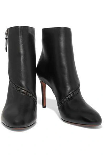 Shop Alaïa Leather Ankle Boots In Black