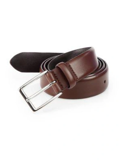Shop Polo Ralph Lauren Leather Buckle Belt In Brown