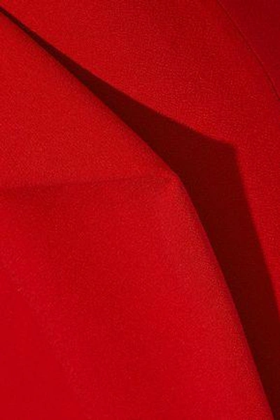 Shop Roland Mouret Woman Ardingly Off-the-shoulder Crepe Peplum Dress Red