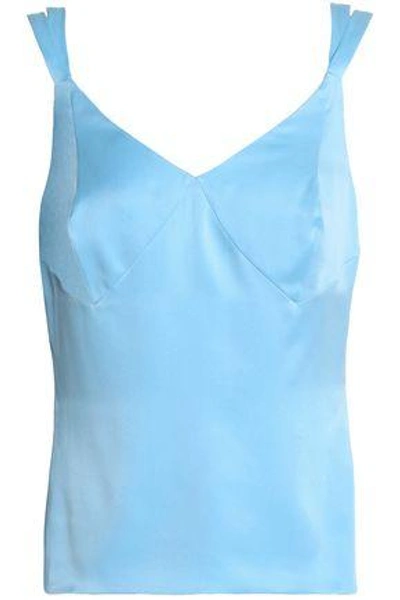 Shop Iris & Ink Woman Leo Silk-satin Camisole Sky Blue