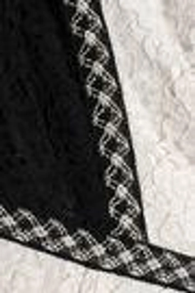 Shop Alexis Off-the-shoulder Fringe-trimmed Corded Lace Jumpsuit In Off-white