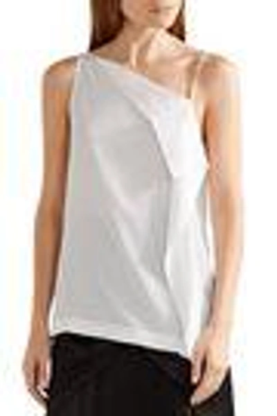 Shop Dion Lee Woman Axis One-shoulder Silk Camisole Ivory