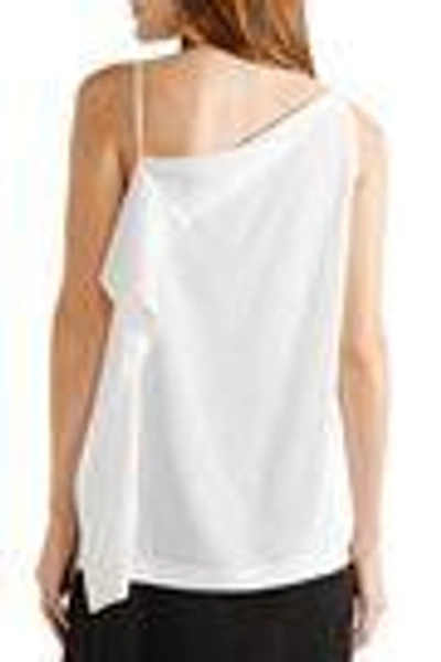 Shop Dion Lee Woman Axis One-shoulder Silk Camisole Ivory