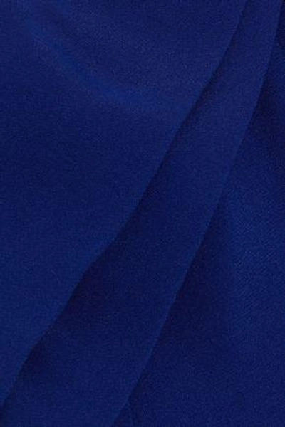 Shop Roland Mouret Woman Shotwick Cutout Two-tone Stretch-cady Jumpsuit Royal Blue