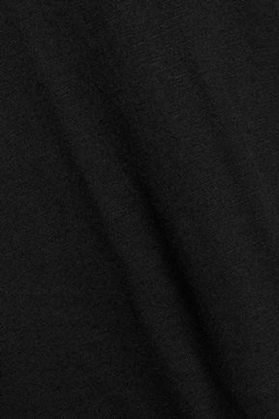 Shop Bailey44 Bailey 44 Woman Draped Wrap-effect Silk-jersey Top Black