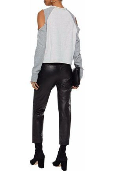 Shop Rag & Bone Woman Cold-shoulder French Cotton-terry Sweatshirt Gray