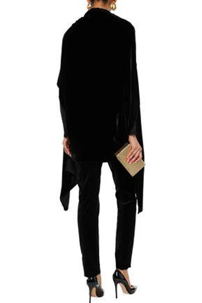 Shop Roland Mouret Woman Tasselled Velvet Cape Black