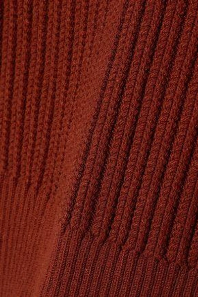 Shop Theory Waxson Ribbed-knit Top In Brick