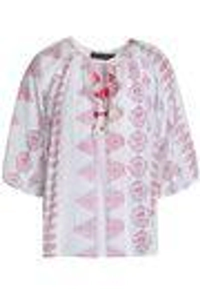 Shop Antik Batik Annah Printed Voile Tunic In Off-white