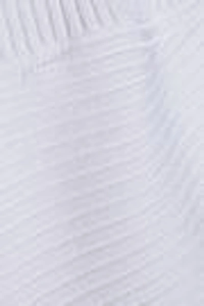 Shop Cushnie Et Ochs Woman Paneled Ribbed And Stretch-knit Bodysuit White