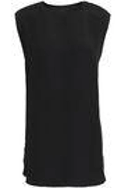 Shop Zimmermann Woman Crepe De Chine Top Black