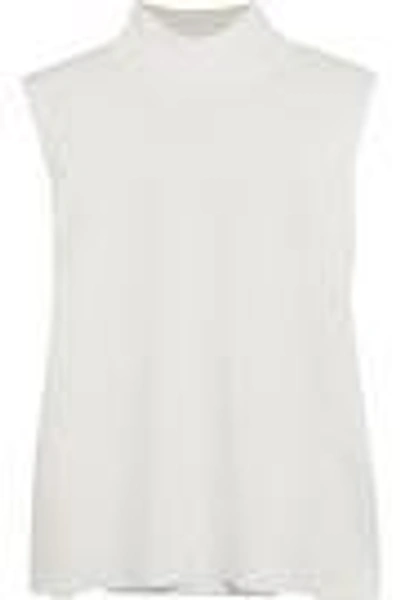 Shop Dion Lee Woman Open-back Stretch-knit Top Ivory