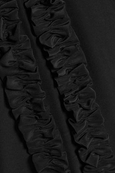 Shop Dolce & Gabbana Ruffled Silk Blouse In Black