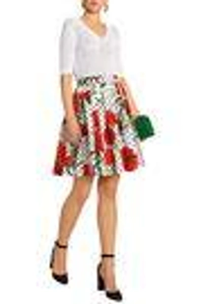Shop Dolce & Gabbana Woman Crochet-knit Top White