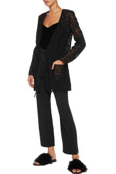 Chloé Embroidered Cotton-blend Mesh Jacket In Black