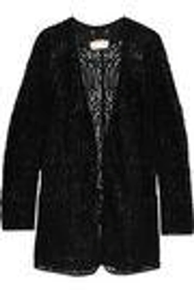 Chloé Embroidered Cotton-blend Mesh Jacket In Black